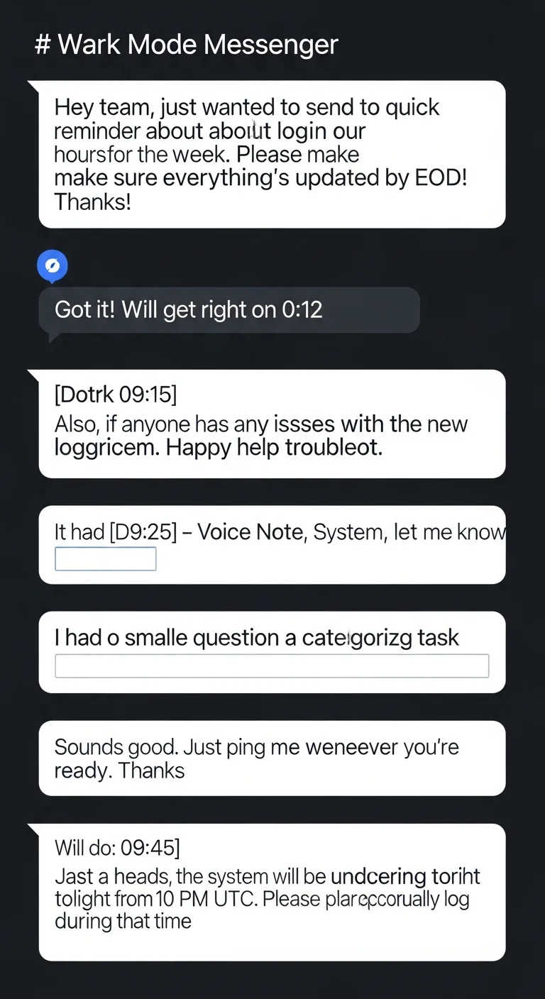 DigiLog Messenger-Eingabe — Sprachnachricht wird erkannt
